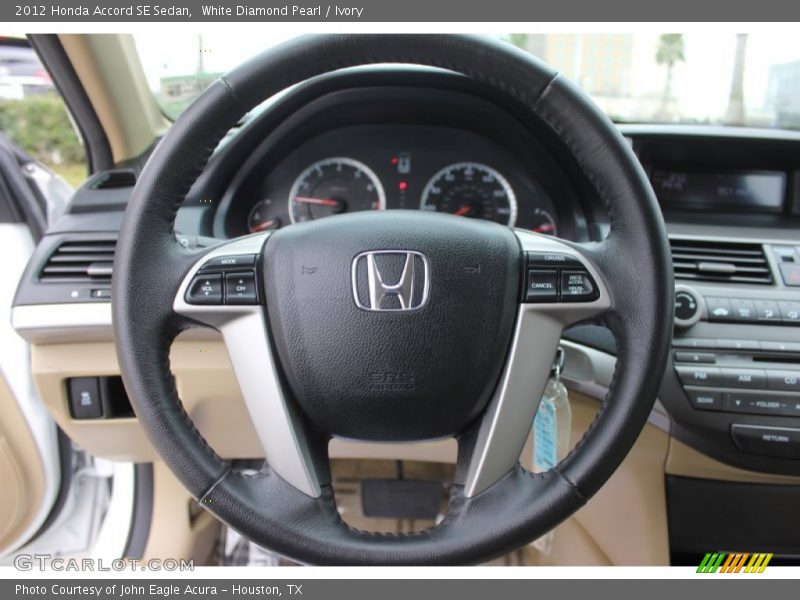White Diamond Pearl / Ivory 2012 Honda Accord SE Sedan