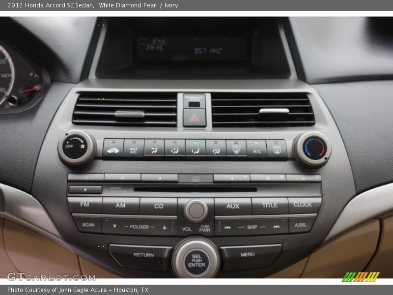 White Diamond Pearl / Ivory 2012 Honda Accord SE Sedan