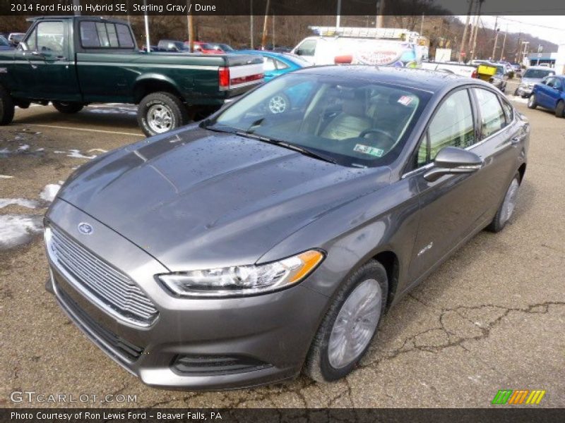 Sterling Gray / Dune 2014 Ford Fusion Hybrid SE
