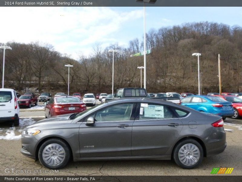 Sterling Gray / Dune 2014 Ford Fusion Hybrid SE