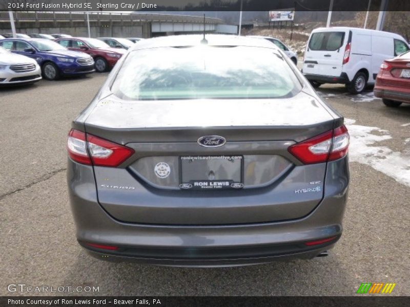 Sterling Gray / Dune 2014 Ford Fusion Hybrid SE