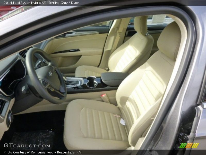 Sterling Gray / Dune 2014 Ford Fusion Hybrid SE