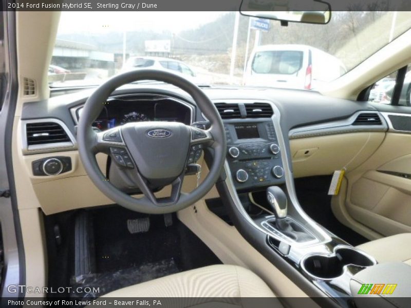 Sterling Gray / Dune 2014 Ford Fusion Hybrid SE