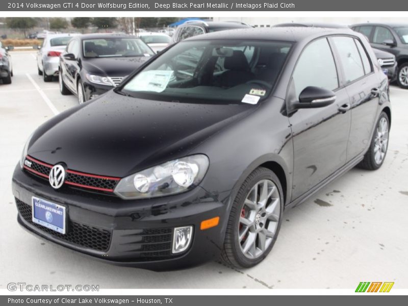 Deep Black Pearl Metallic / Intelagos Plaid Cloth 2014 Volkswagen GTI 4 Door Wolfsburg Edition