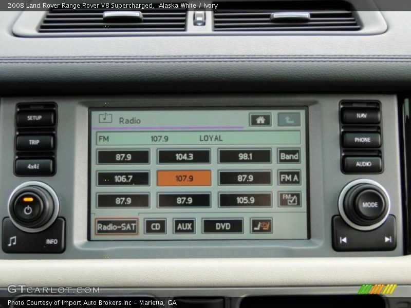 Alaska White / Ivory 2008 Land Rover Range Rover V8 Supercharged