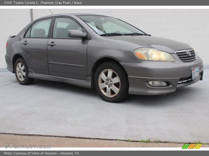 Phantom Gray Pearl / Black 2005 Toyota Corolla S