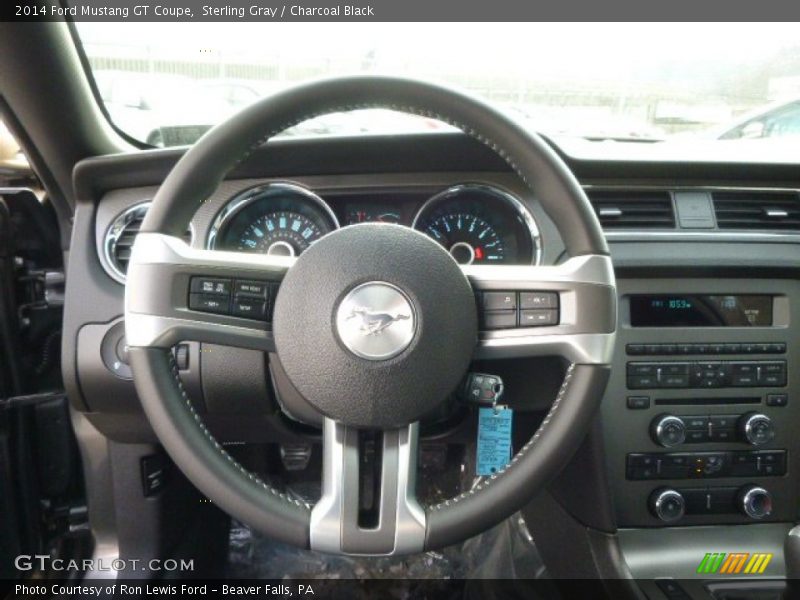 Sterling Gray / Charcoal Black 2014 Ford Mustang GT Coupe