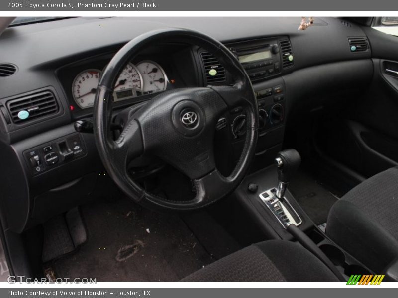 Phantom Gray Pearl / Black 2005 Toyota Corolla S