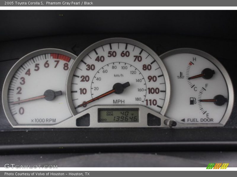 Phantom Gray Pearl / Black 2005 Toyota Corolla S