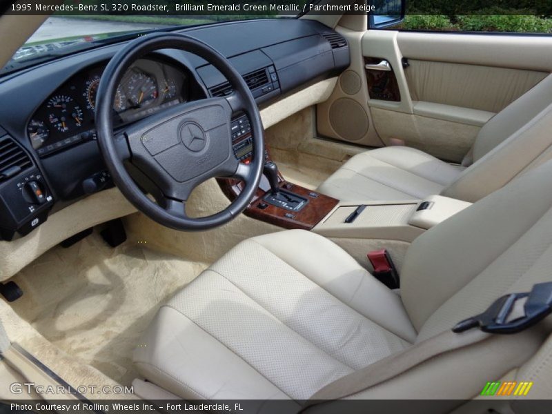 Parchment Beige Interior - 1995 SL 320 Roadster 