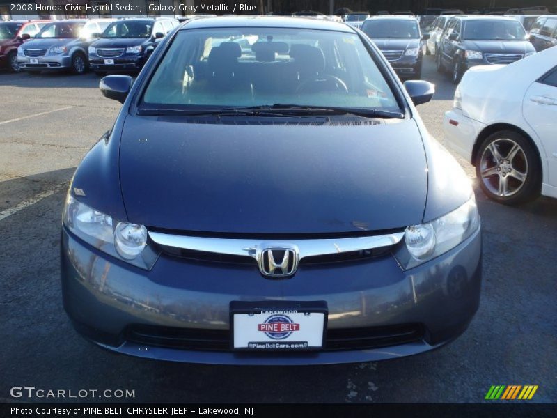 Galaxy Gray Metallic / Blue 2008 Honda Civic Hybrid Sedan