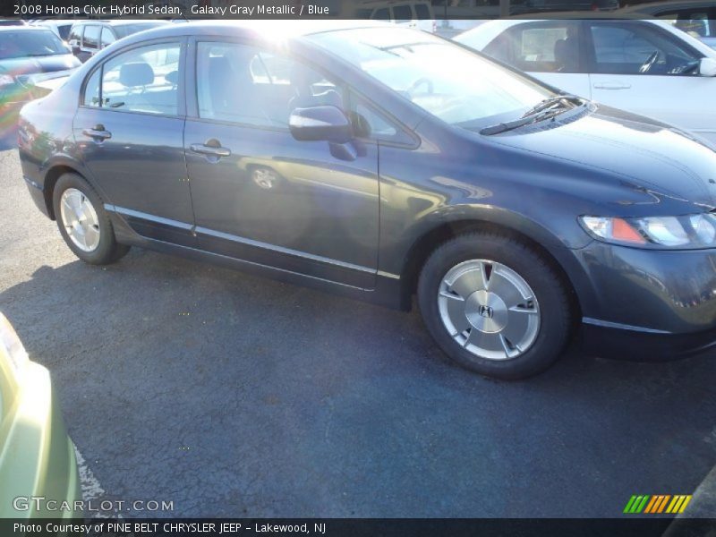 Galaxy Gray Metallic / Blue 2008 Honda Civic Hybrid Sedan