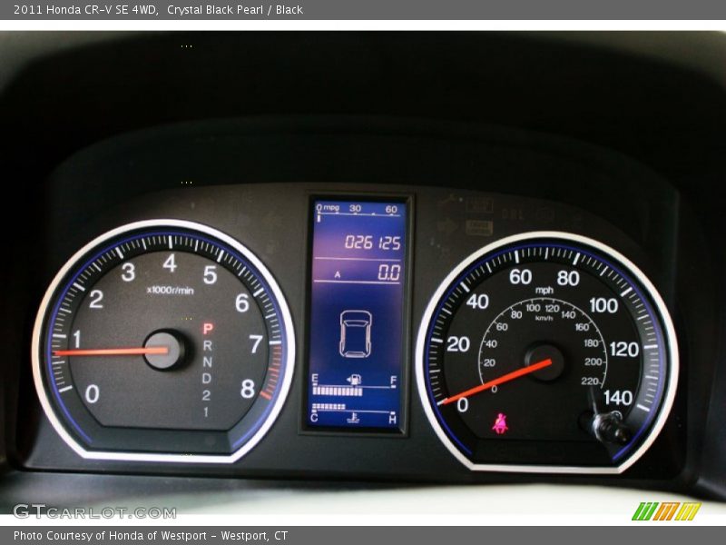 Crystal Black Pearl / Black 2011 Honda CR-V SE 4WD