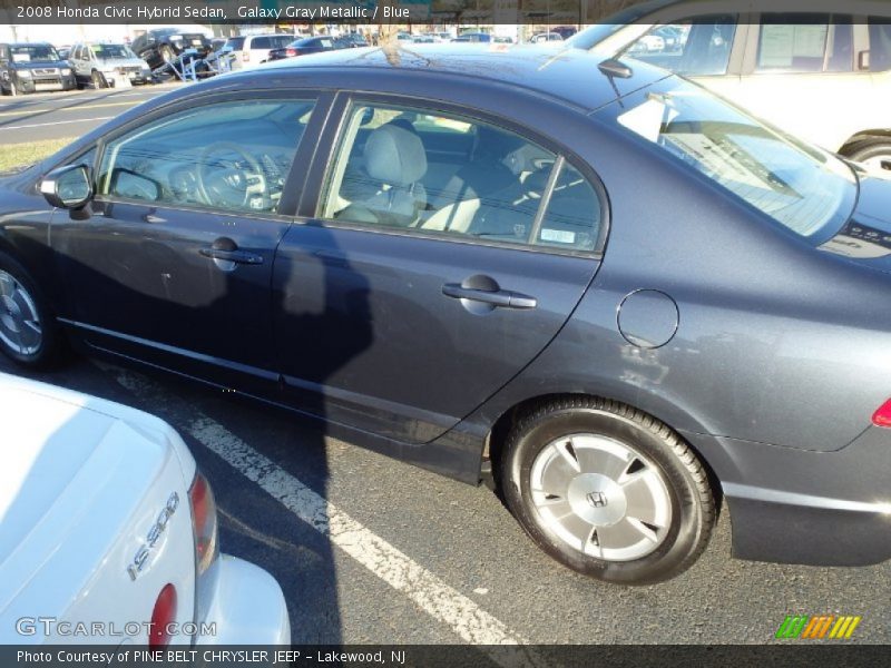 Galaxy Gray Metallic / Blue 2008 Honda Civic Hybrid Sedan