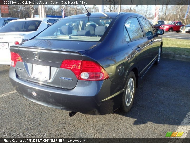 Galaxy Gray Metallic / Blue 2008 Honda Civic Hybrid Sedan