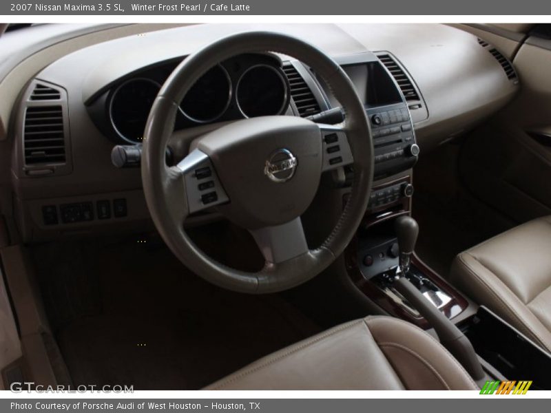 Winter Frost Pearl / Cafe Latte 2007 Nissan Maxima 3.5 SL