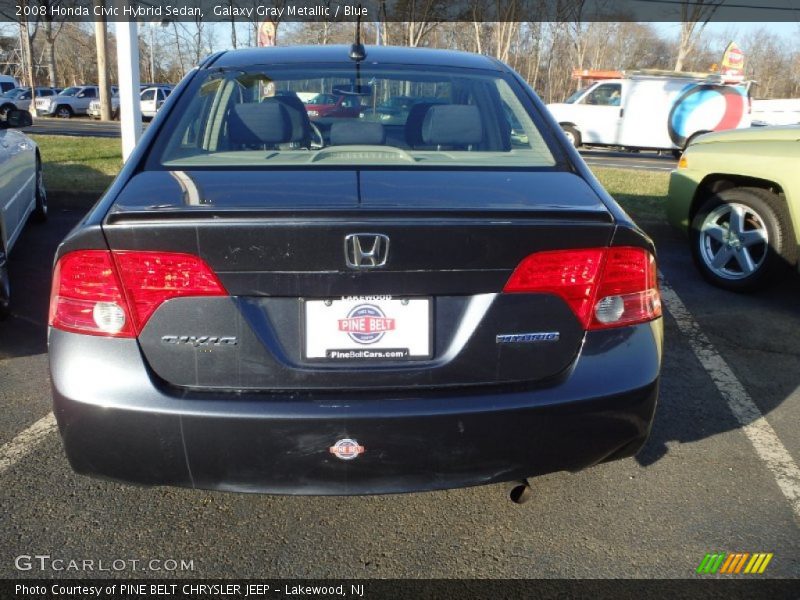 Galaxy Gray Metallic / Blue 2008 Honda Civic Hybrid Sedan