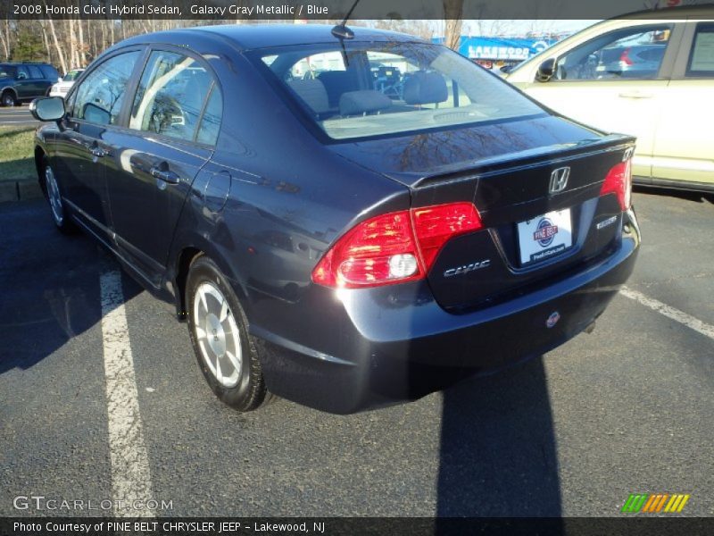 Galaxy Gray Metallic / Blue 2008 Honda Civic Hybrid Sedan