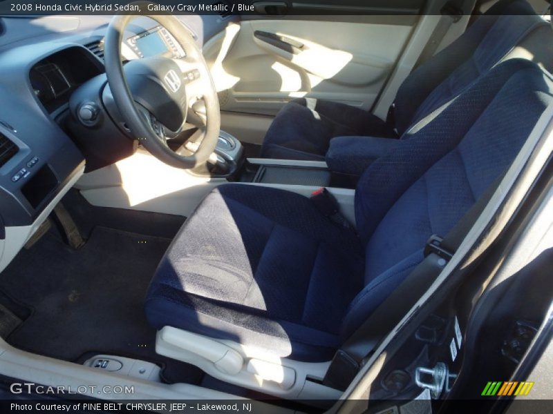Galaxy Gray Metallic / Blue 2008 Honda Civic Hybrid Sedan