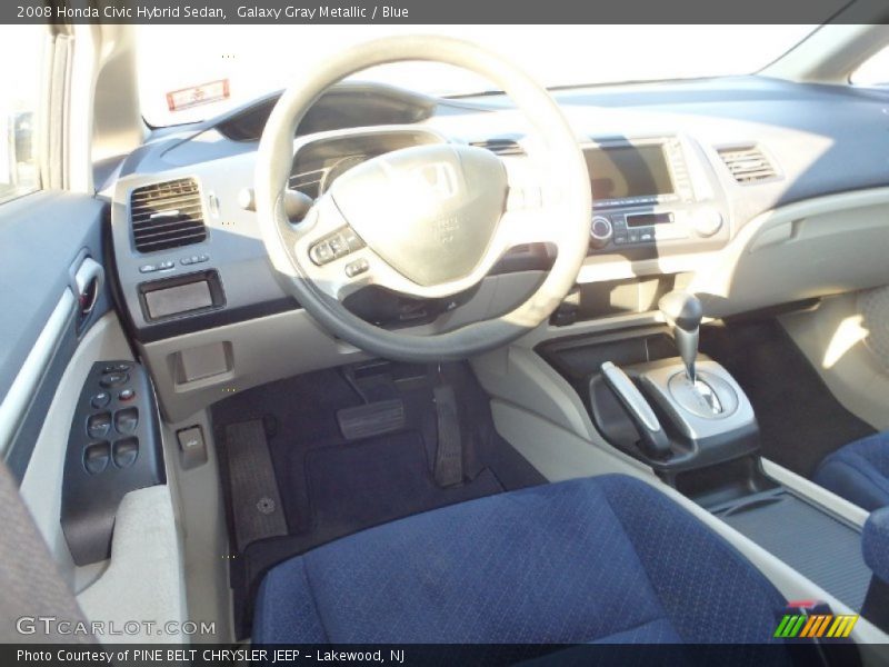 Galaxy Gray Metallic / Blue 2008 Honda Civic Hybrid Sedan
