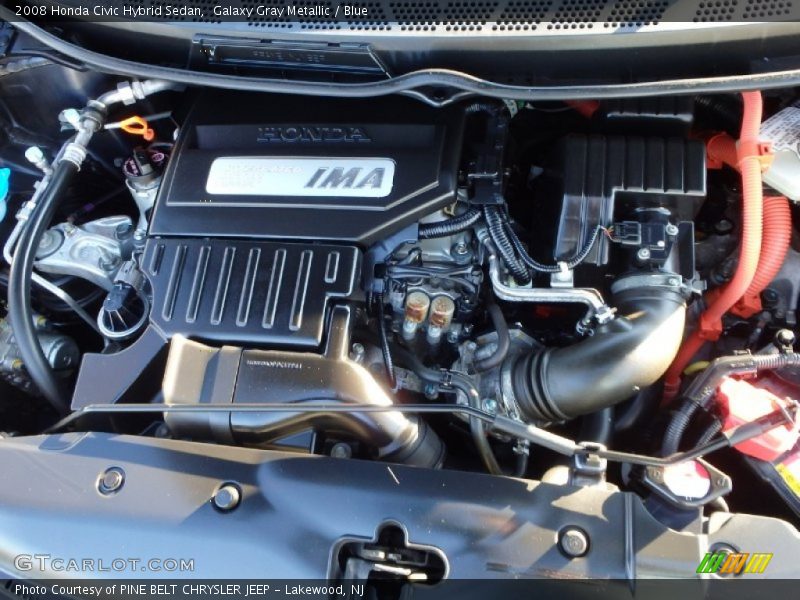 Galaxy Gray Metallic / Blue 2008 Honda Civic Hybrid Sedan