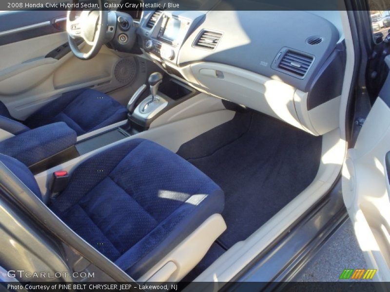 Galaxy Gray Metallic / Blue 2008 Honda Civic Hybrid Sedan