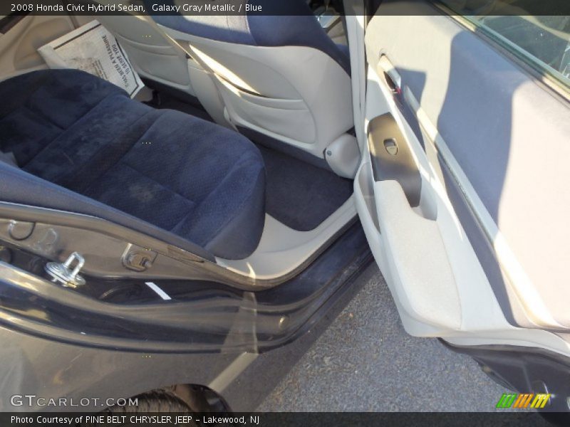Galaxy Gray Metallic / Blue 2008 Honda Civic Hybrid Sedan