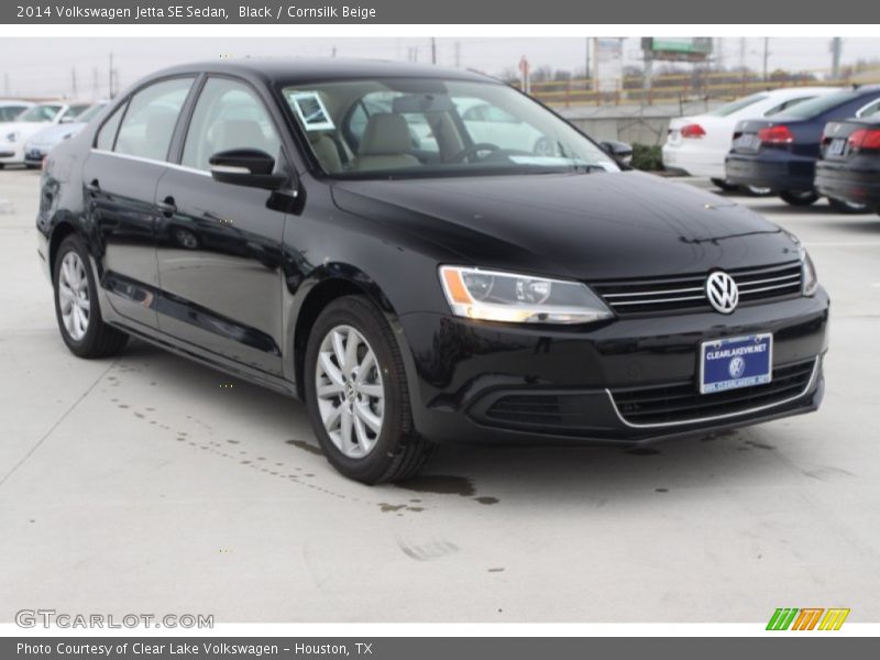 Black / Cornsilk Beige 2014 Volkswagen Jetta SE Sedan