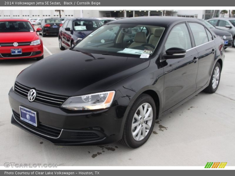 Black / Cornsilk Beige 2014 Volkswagen Jetta SE Sedan