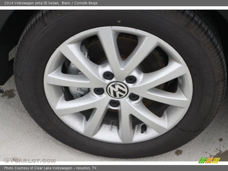 Black / Cornsilk Beige 2014 Volkswagen Jetta SE Sedan