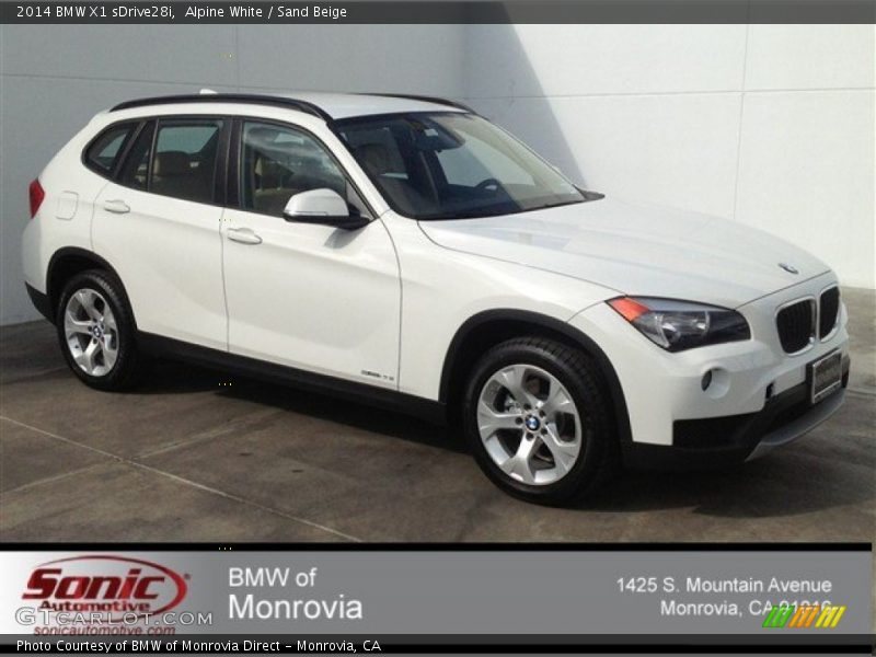 Alpine White / Sand Beige 2014 BMW X1 sDrive28i
