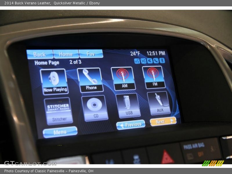 Quicksilver Metallic / Ebony 2014 Buick Verano Leather