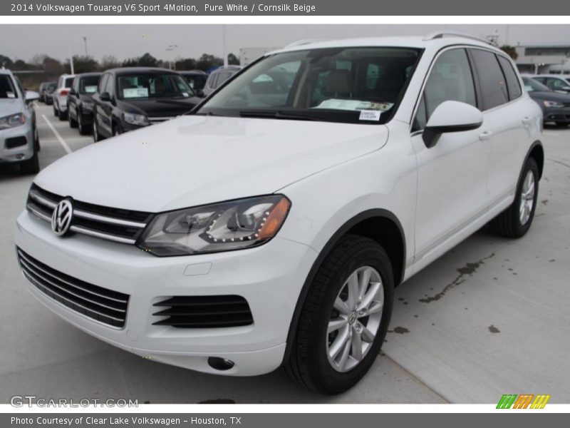 Pure White / Cornsilk Beige 2014 Volkswagen Touareg V6 Sport 4Motion
