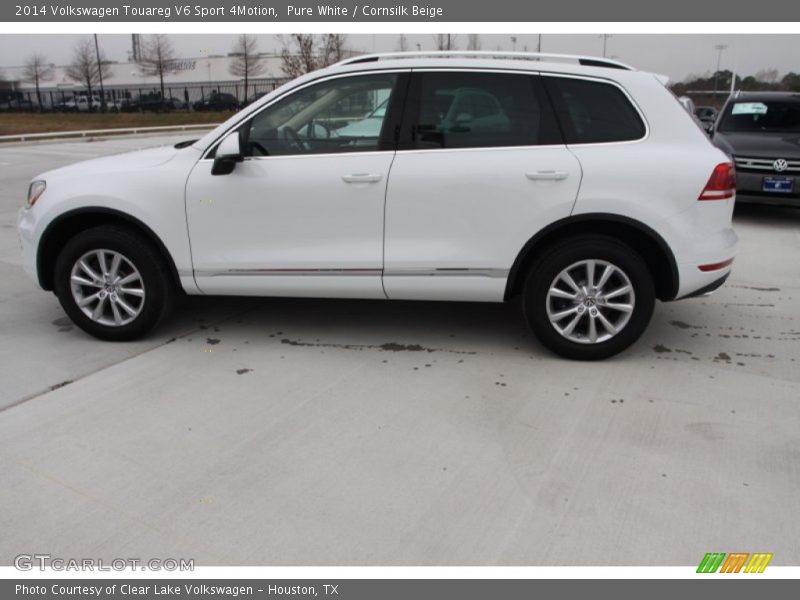 Pure White / Cornsilk Beige 2014 Volkswagen Touareg V6 Sport 4Motion