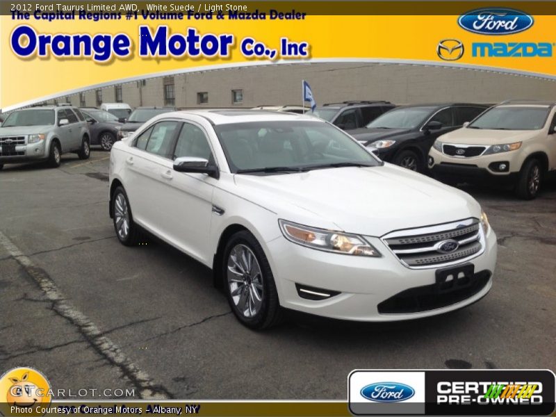 White Suede / Light Stone 2012 Ford Taurus Limited AWD