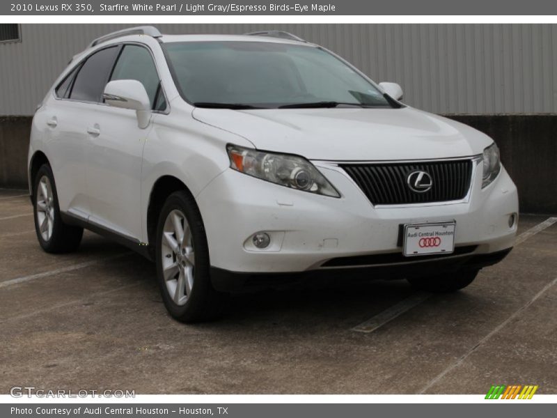 Starfire White Pearl / Light Gray/Espresso Birds-Eye Maple 2010 Lexus RX 350