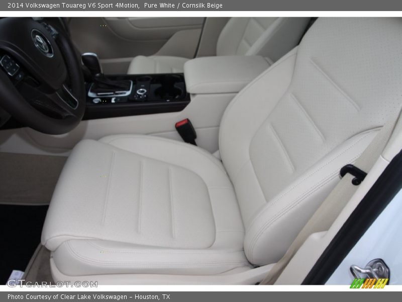 Pure White / Cornsilk Beige 2014 Volkswagen Touareg V6 Sport 4Motion