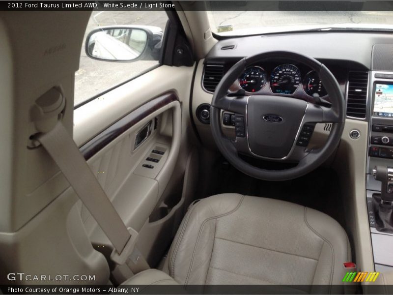 White Suede / Light Stone 2012 Ford Taurus Limited AWD