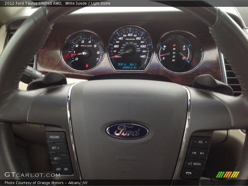 White Suede / Light Stone 2012 Ford Taurus Limited AWD