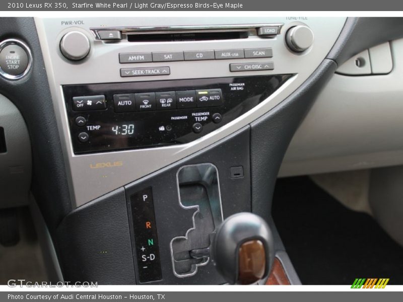Starfire White Pearl / Light Gray/Espresso Birds-Eye Maple 2010 Lexus RX 350