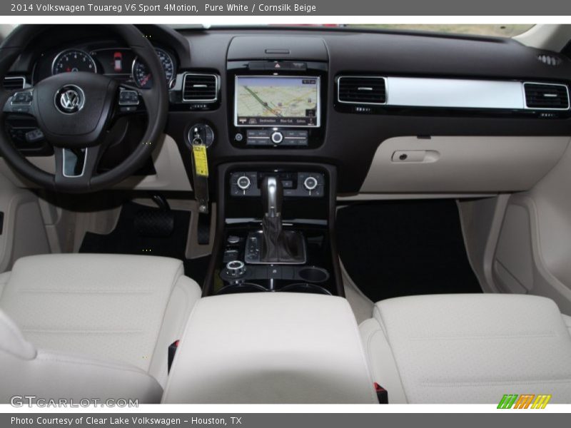 Pure White / Cornsilk Beige 2014 Volkswagen Touareg V6 Sport 4Motion