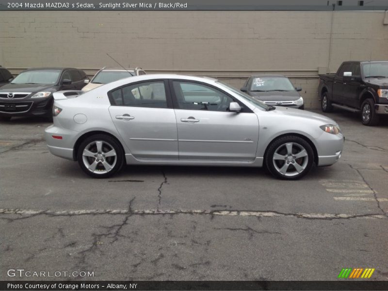 Sunlight Silver Mica / Black/Red 2004 Mazda MAZDA3 s Sedan