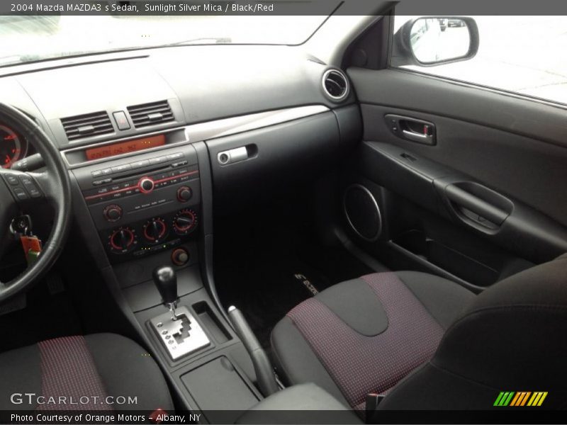 Sunlight Silver Mica / Black/Red 2004 Mazda MAZDA3 s Sedan