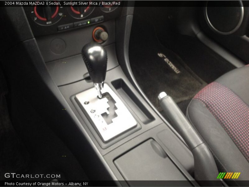 Sunlight Silver Mica / Black/Red 2004 Mazda MAZDA3 s Sedan