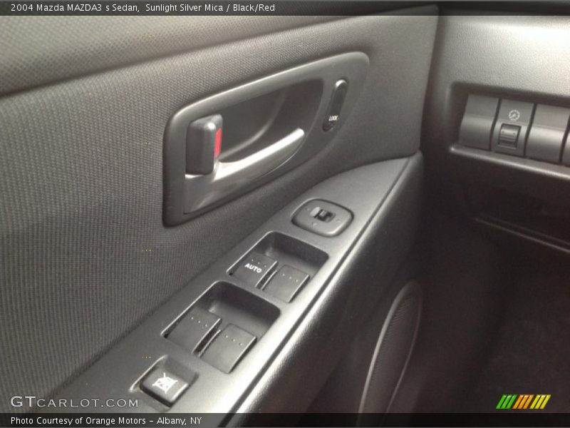 Sunlight Silver Mica / Black/Red 2004 Mazda MAZDA3 s Sedan