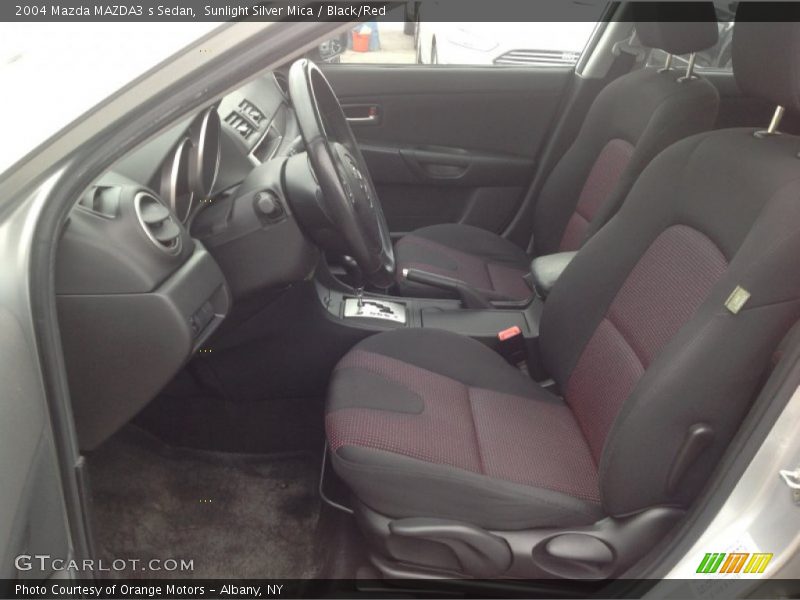Sunlight Silver Mica / Black/Red 2004 Mazda MAZDA3 s Sedan