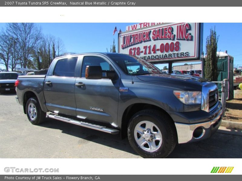 Nautical Blue Metallic / Graphite Gray 2007 Toyota Tundra SR5 CrewMax