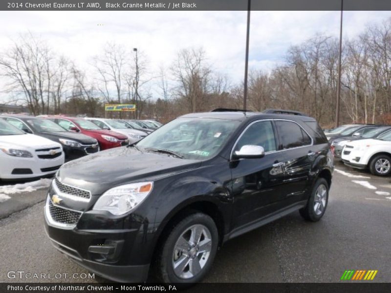 Black Granite Metallic / Jet Black 2014 Chevrolet Equinox LT AWD