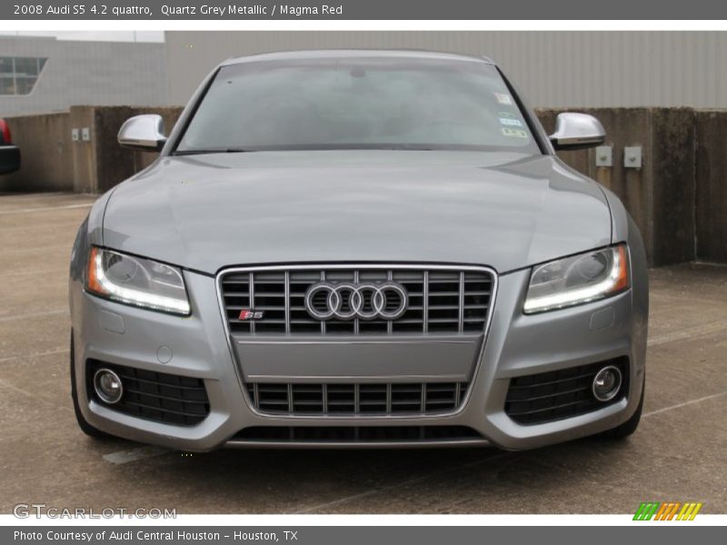 Quartz Grey Metallic / Magma Red 2008 Audi S5 4.2 quattro