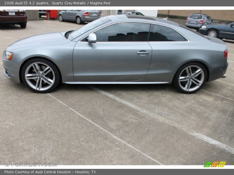Quartz Grey Metallic / Magma Red 2008 Audi S5 4.2 quattro